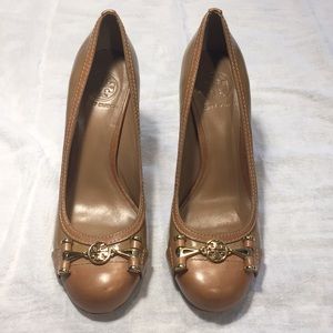 Tory Burch Tan Leather Heels
